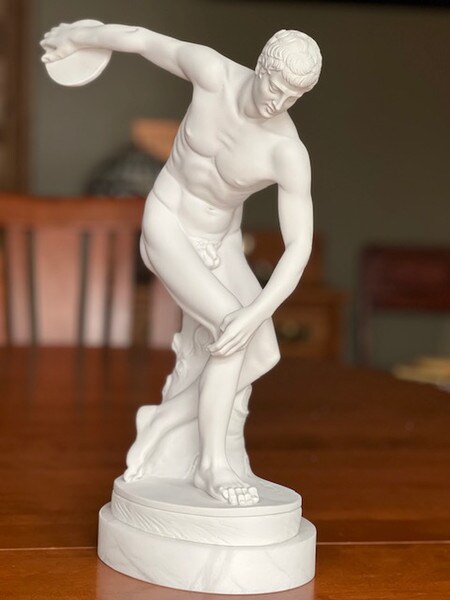 Discobolus Sculpture or The Discus Thrower Statue replica Myron Rome